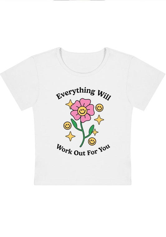 Everything Will Work Out For You Y2K Baby Tee - cherrykittenEverything Will Work Out For You Y2K Baby Tee