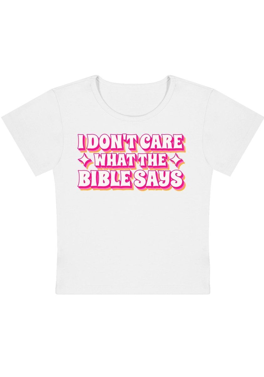 I Don't Care What It Says Y2k Baby Tee-cherrykitten-Baby Tees,Savage,Tops