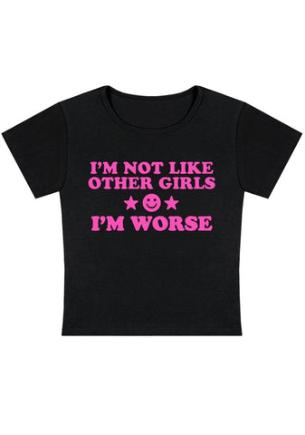 Cherrykitten I'm Worse Y2k Baby Tee for Sale