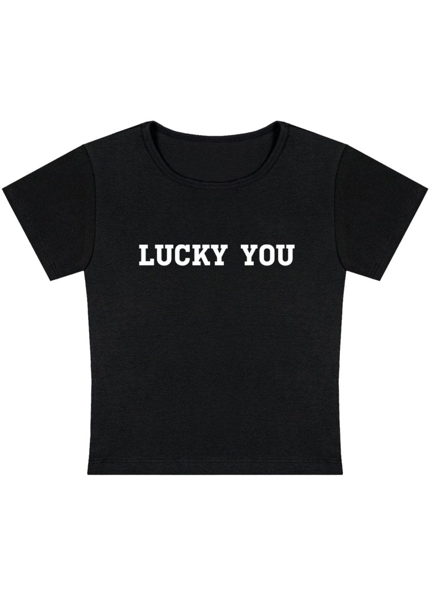 Lucky You Y2K Baby Tee - cherrykittenLucky You Y2K Baby Tee