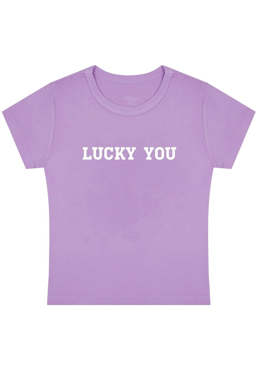 Lucky You Y2K Baby Tee - cherrykittenLucky You Y2K Baby Tee