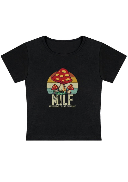 Mxxf Mushrooms Y2k Baby Tee - cherrykittenMxxf Mushrooms Y2k Baby Tee