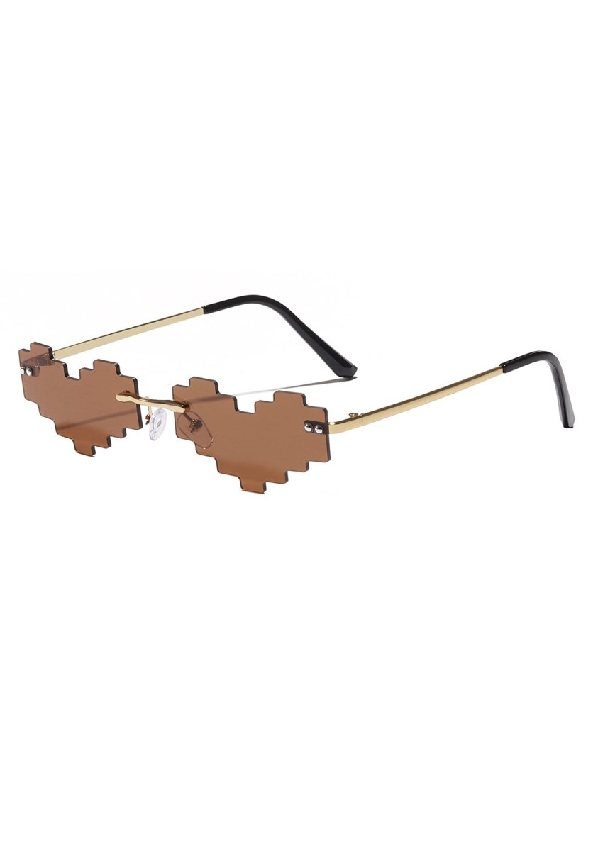 Pixel Hearts Funky Sunglasses - cherrykittenPixel Hearts Funky Sunglasses