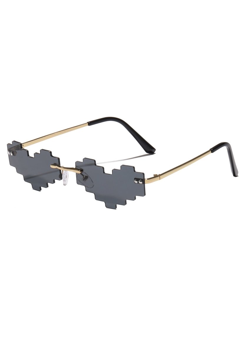 Pixel Hearts Funky Sunglasses - cherrykittenPixel Hearts Funky Sunglasses