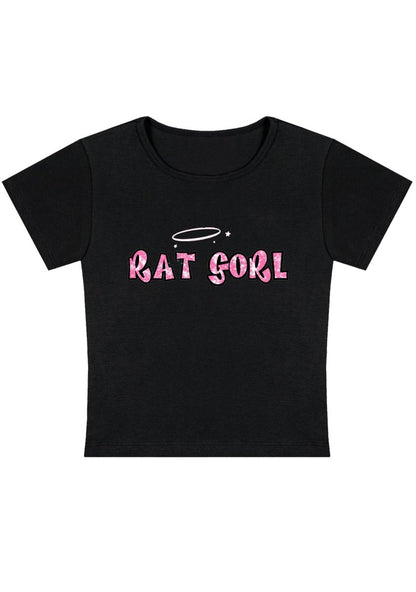 Rat Gorl Y2K Baby Tee - cherrykittenRat Gorl Y2K Baby Tee