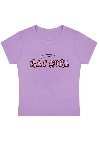 Rat Gorl Y2K Baby Tee - cherrykittenRat Gorl Y2K Baby Tee