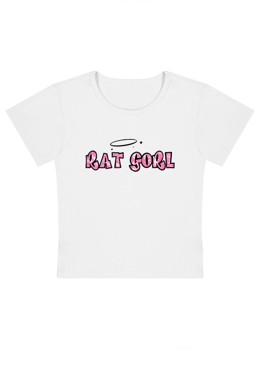 Rat Gorl Y2K Baby Tee - cherrykittenRat Gorl Y2K Baby Tee