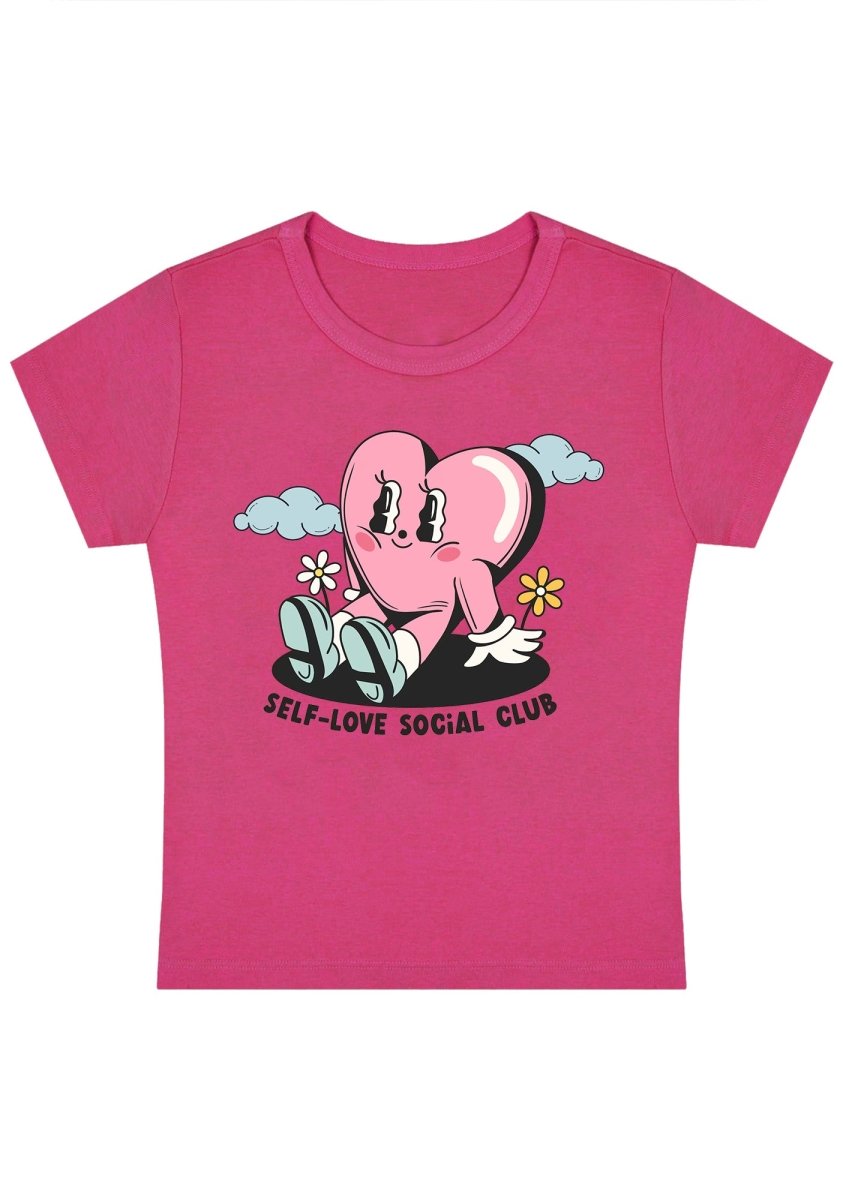 Cherrykitten Self-Love Social Club Y2K Baby Tee for Sale