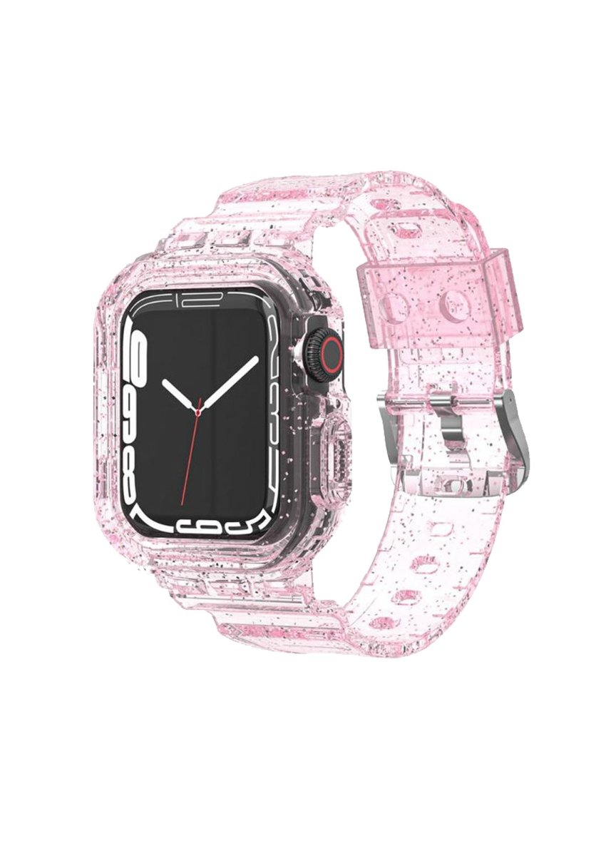 TPU Jelly Transparent Glitter Watch Band - cherrykittenTPU Jelly Transparent Glitter Watch Band