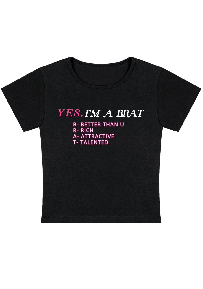 Yes I'm A Bart Y2k Baby Tee-cherrykitten-Baby Tees,Savage,Tops